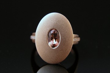 Custom Rose Gold Topaz Ring