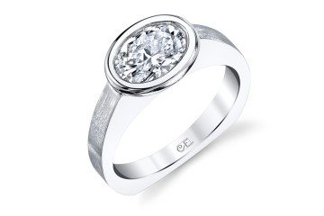 East West Oval Diamond Ring
