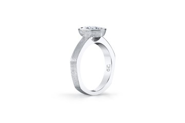 Modern Oval Diamond Solitaire Ring