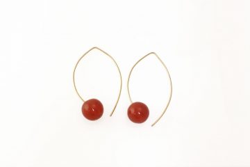 Carnelian wire earrings