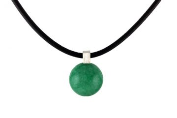 Jade with Silver Bail Pendant