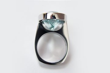 Custom Large Oval Aquamarine Ring
