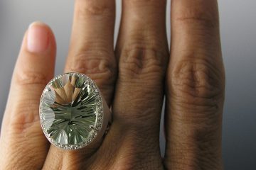 Custom Viviana Green Amethyst Silver Ring