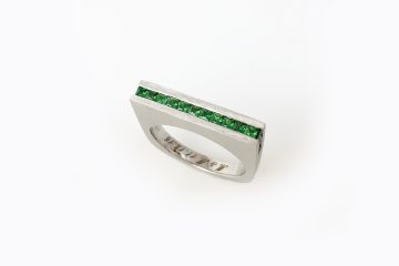 Custom Parallel Linear Diamond Channel Wedding Ring