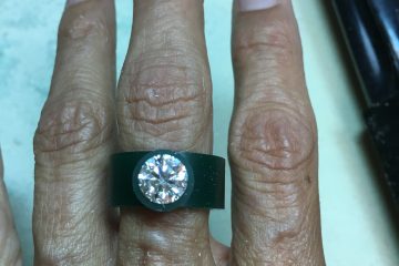 Custom Wide Band Diamond Pave' Ring