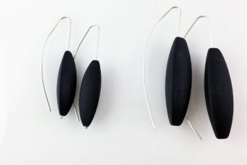 Small Black Onyx Tri-Sided Earrings