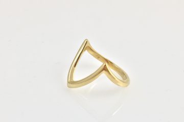 Custom Yellow Gold V Ring