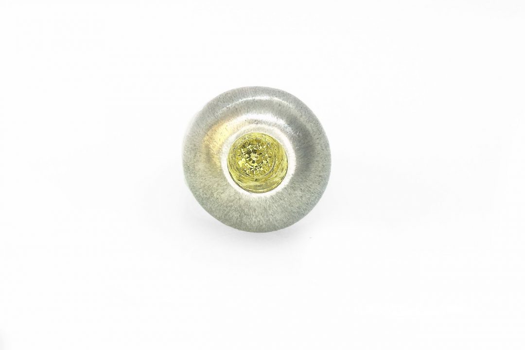 Yellow Sapphire Silver Power Ring